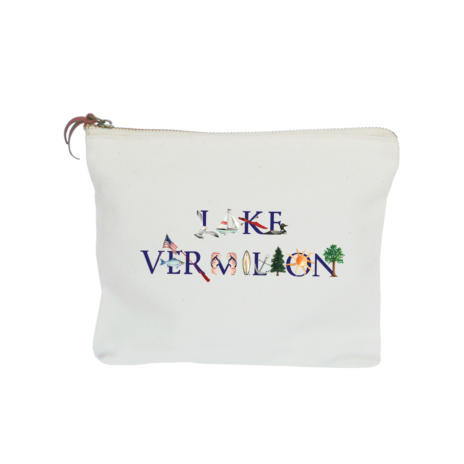 lake vermillion zipper pouch