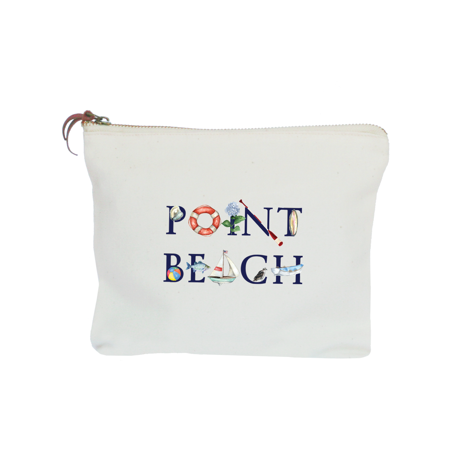 point beach zipper pouch