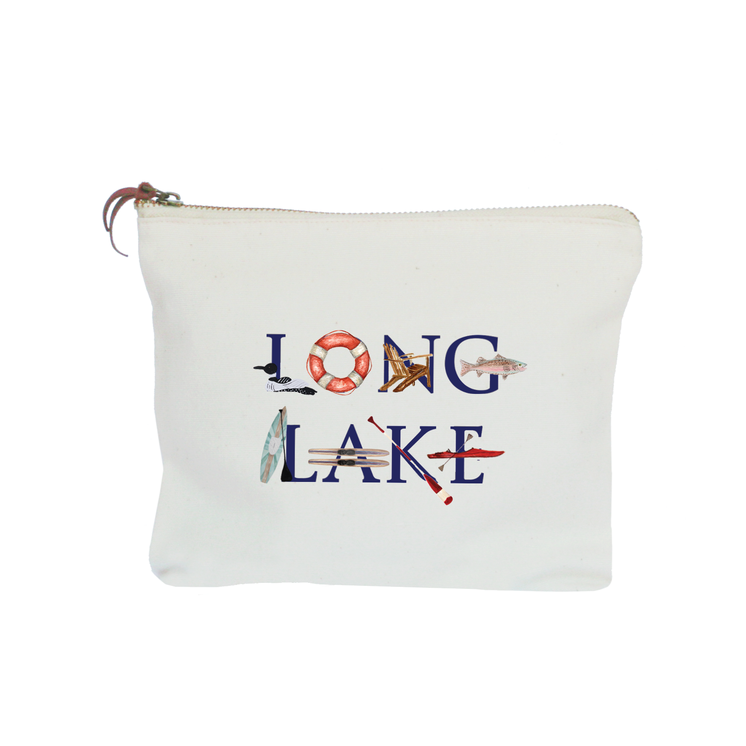 long lake zipper pouch