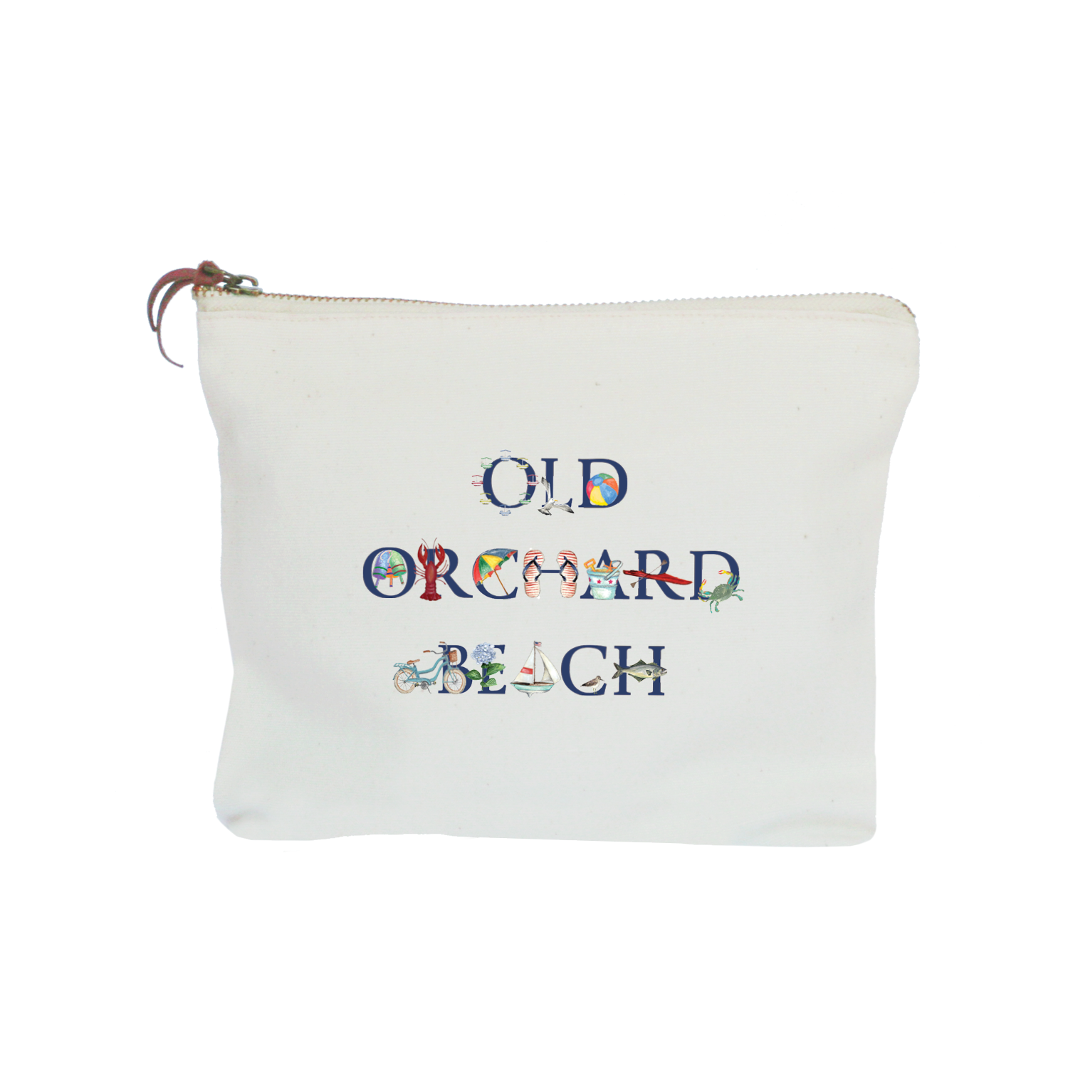 old orchard beach zipper pouch