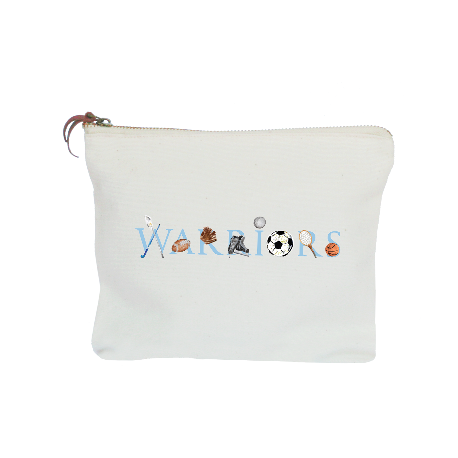 warriors zipper pouch