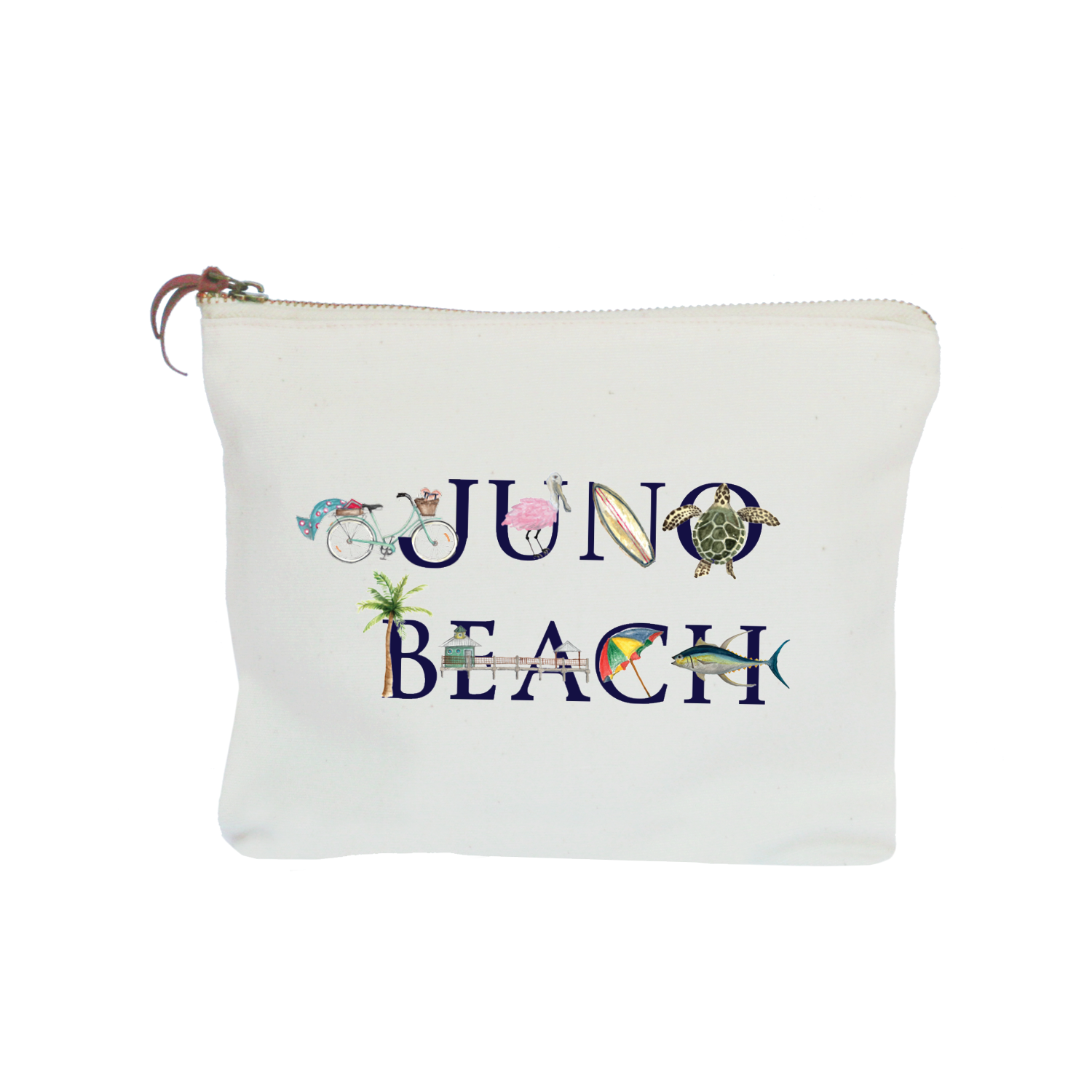 juno beach zipper pouch