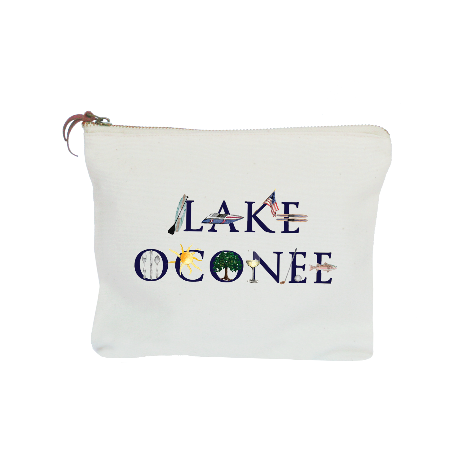 lake oconee zipper pouch