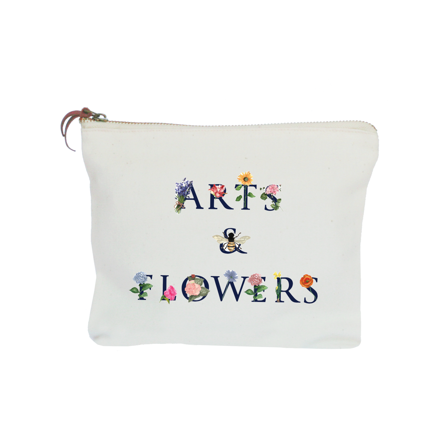arts and flowers zipper pouch