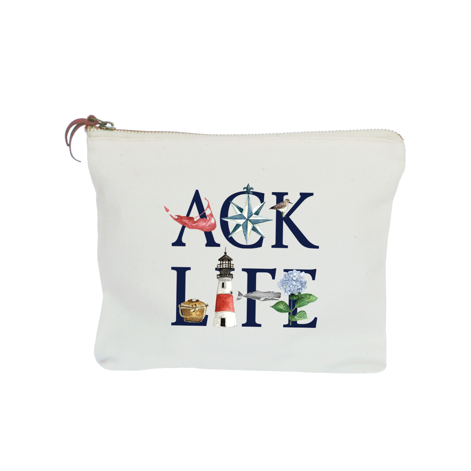 ACK LIFE Nantucket zipper pouch