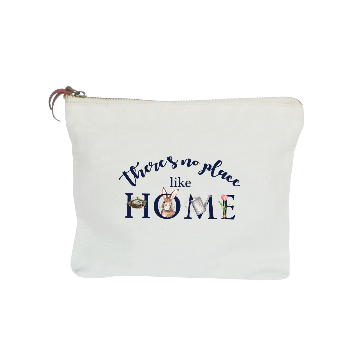no place like home spring zipper pouch