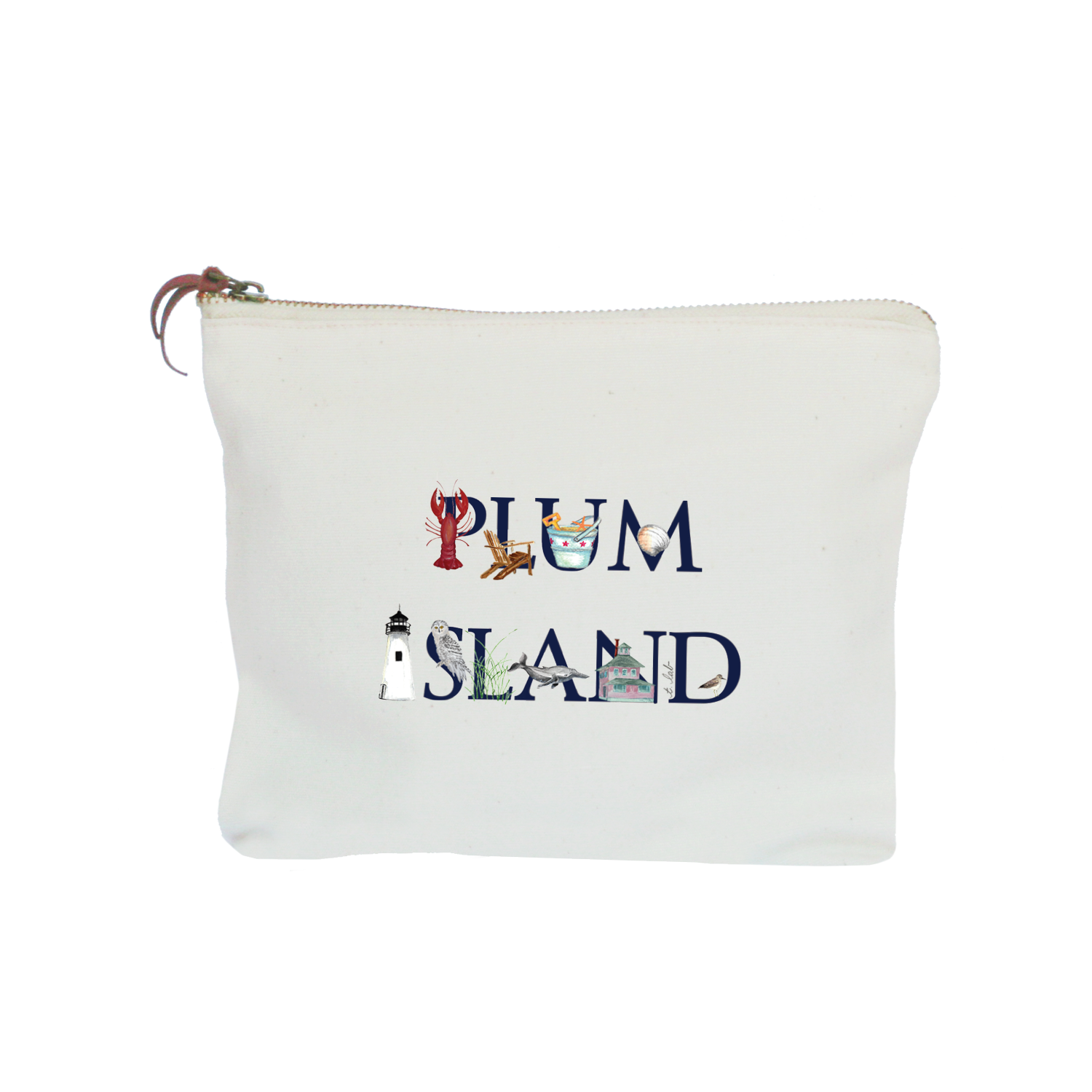 plum island zipper pouch