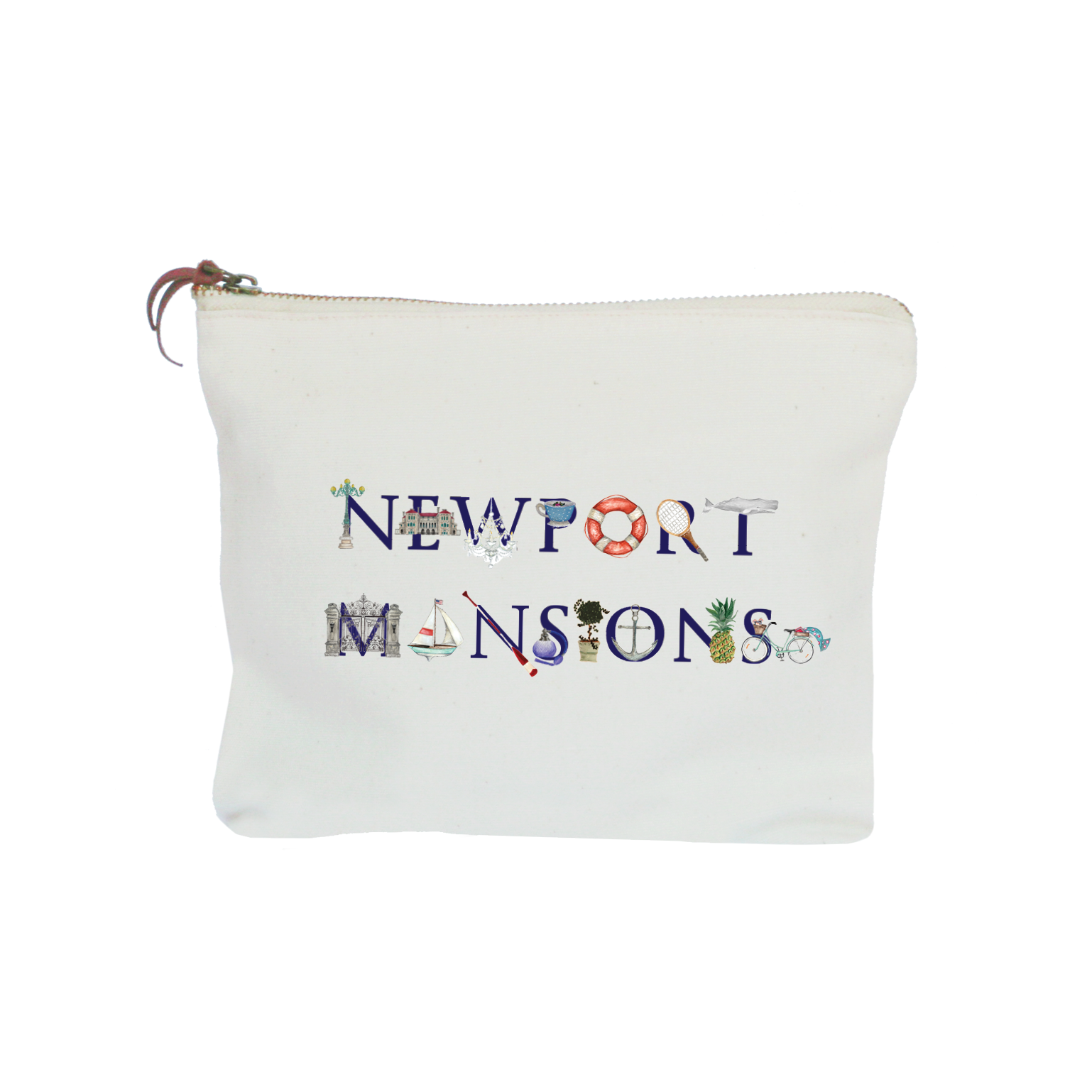 newport mansions zipper pouch