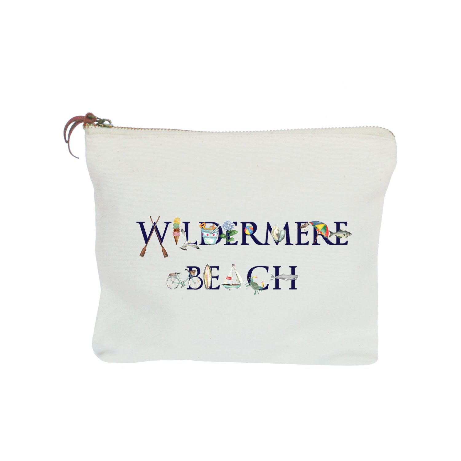 wildermere beach zipper pouch