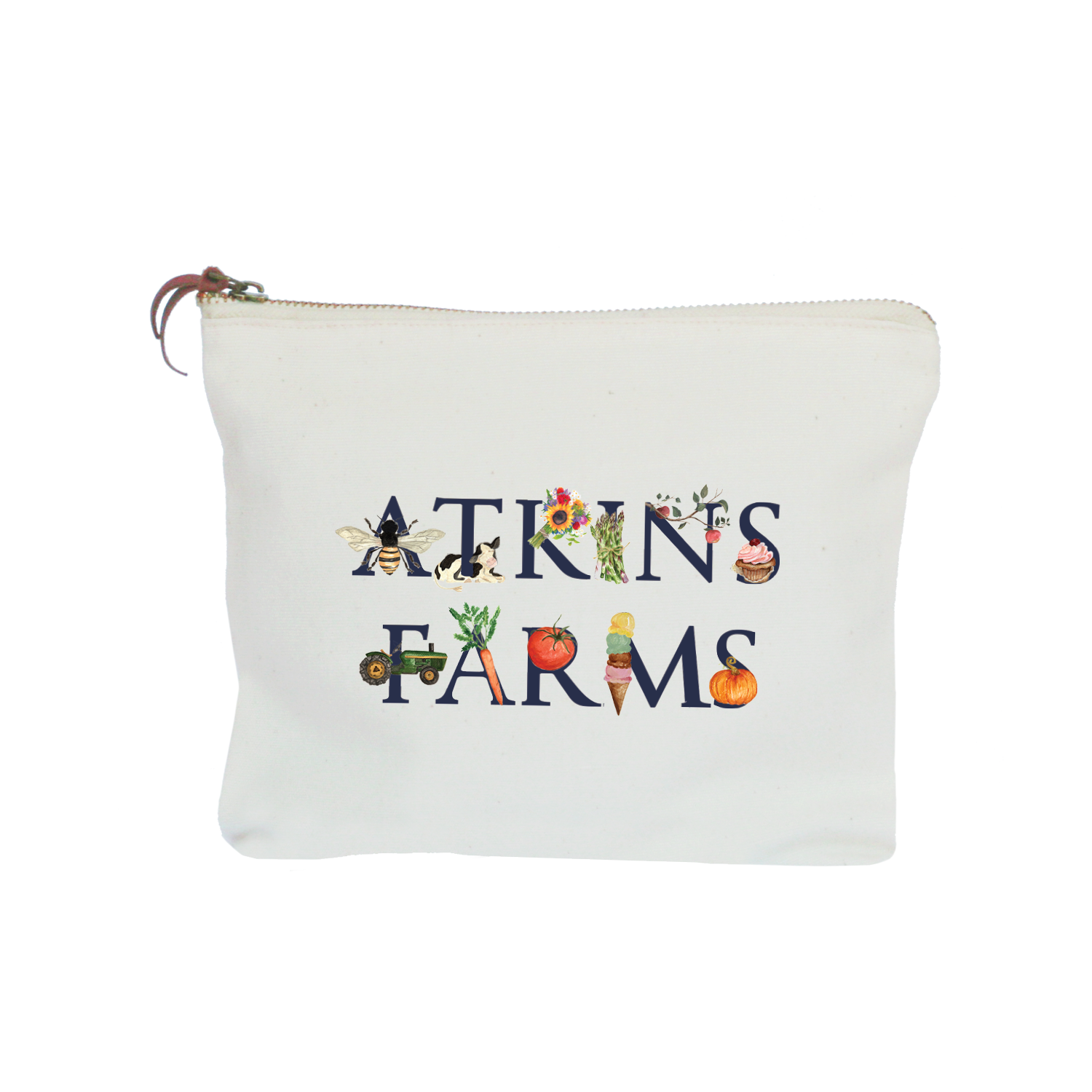 atkins farm zipper pouch