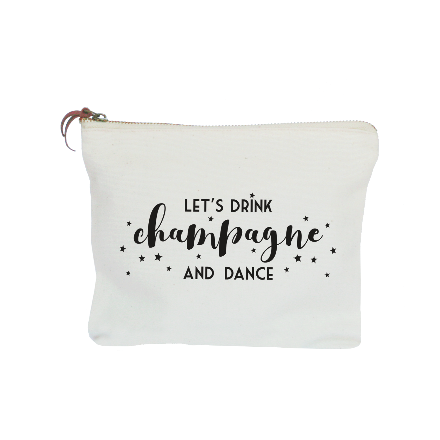 champagne and dance zipper pouch