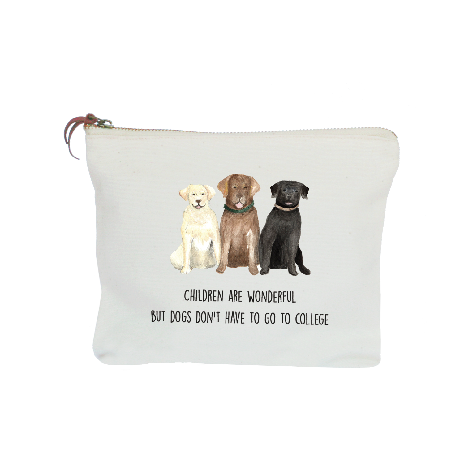 dogs college zipper pouch