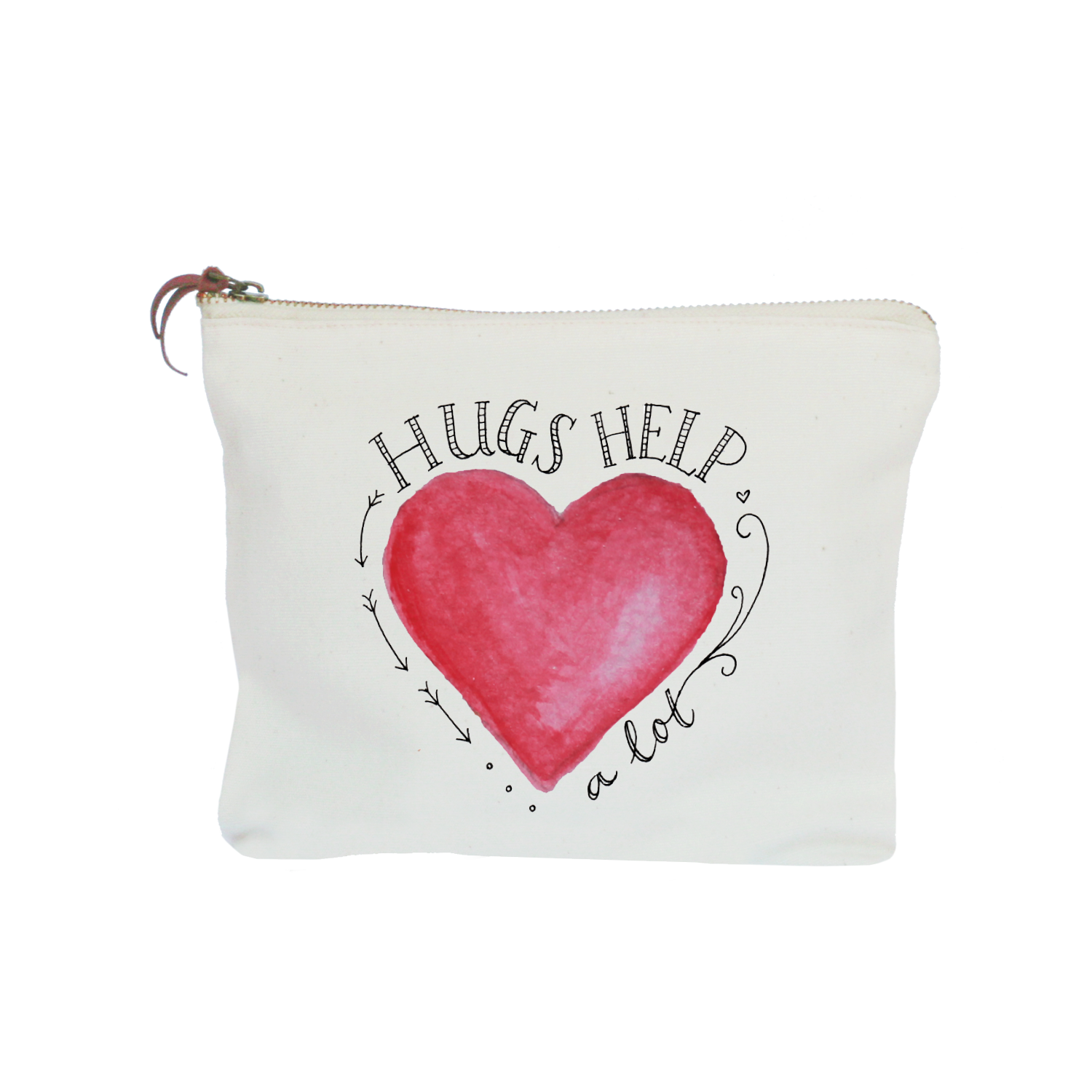 hugs zipper pouch