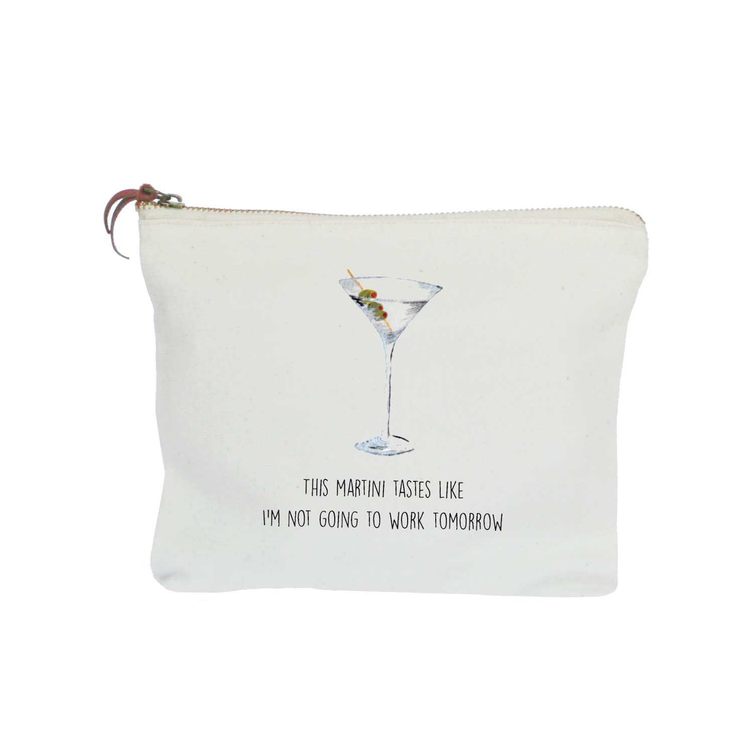 martini zipper pouch