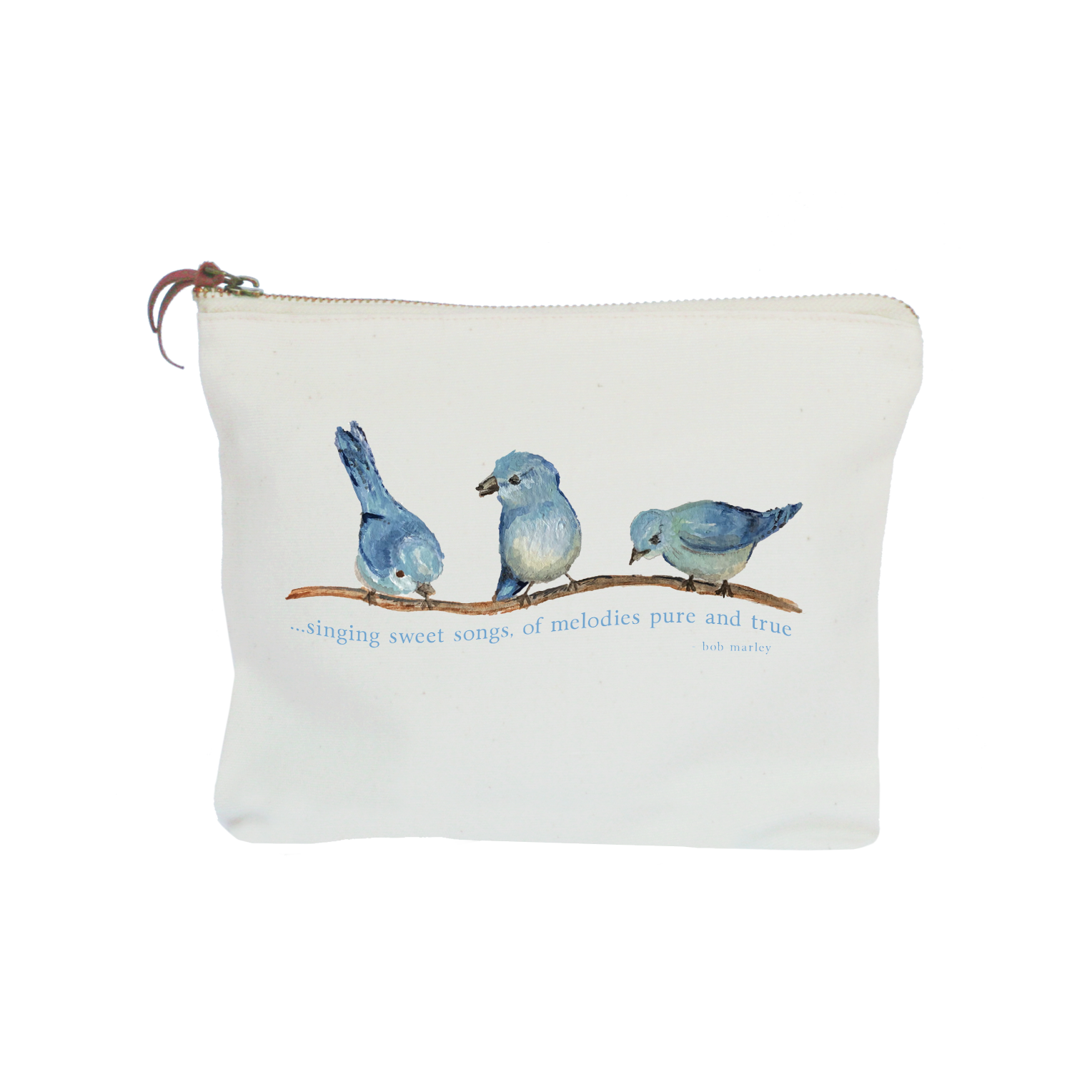 three little birds zipper pouch
