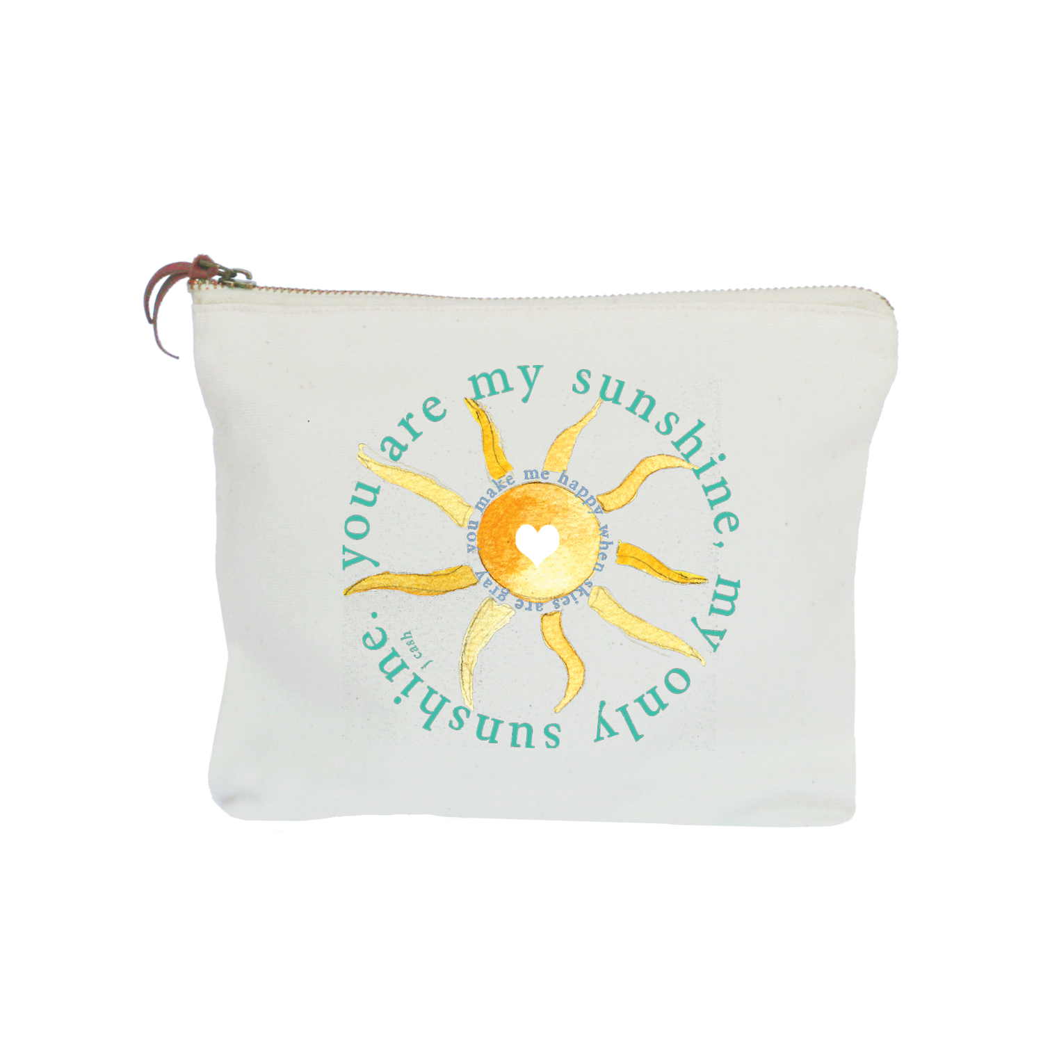 you are my sunshine zipper pouch