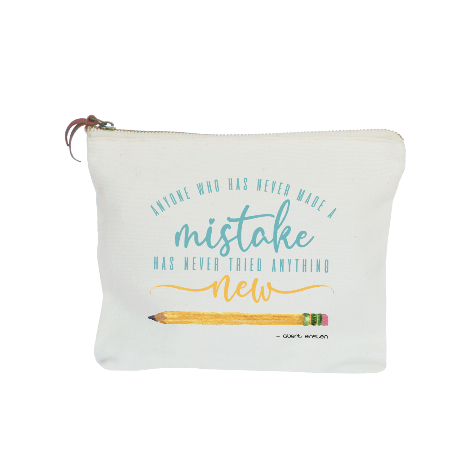 made a mistake zipper pouch