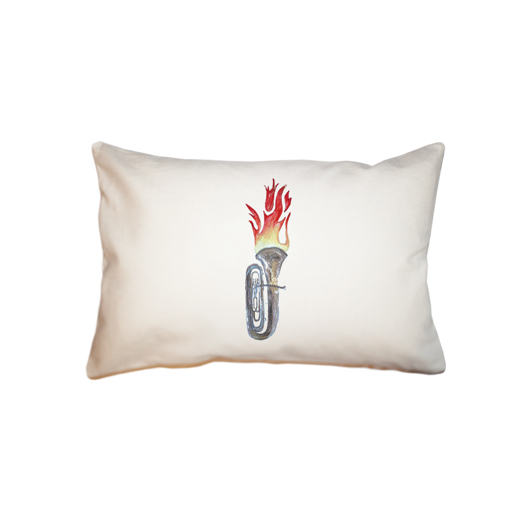 flaming tuba  small accent pillow