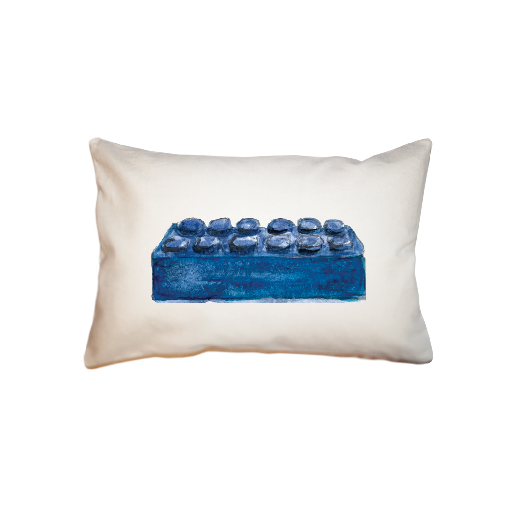 blue building brick small accent pillow