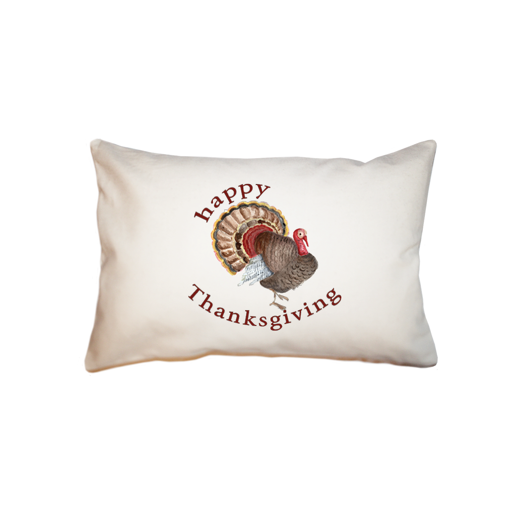 happy thanksgiving small accent pillow
