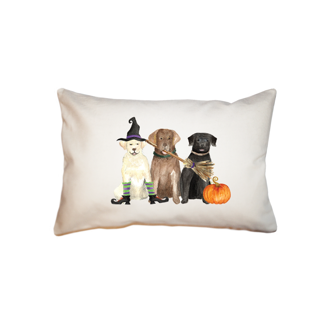 three labs october  small accent pillow