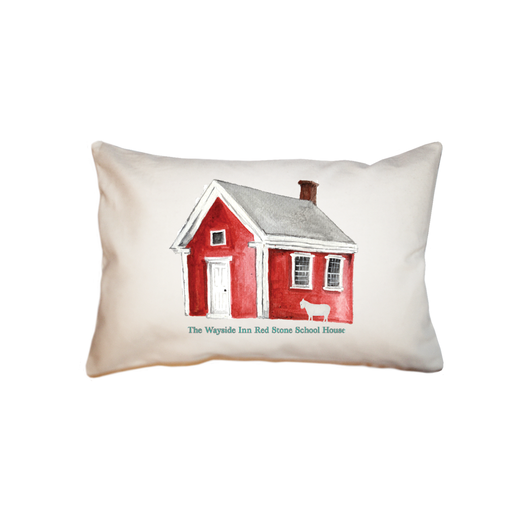 wayside inn red school house  small accent pillow
