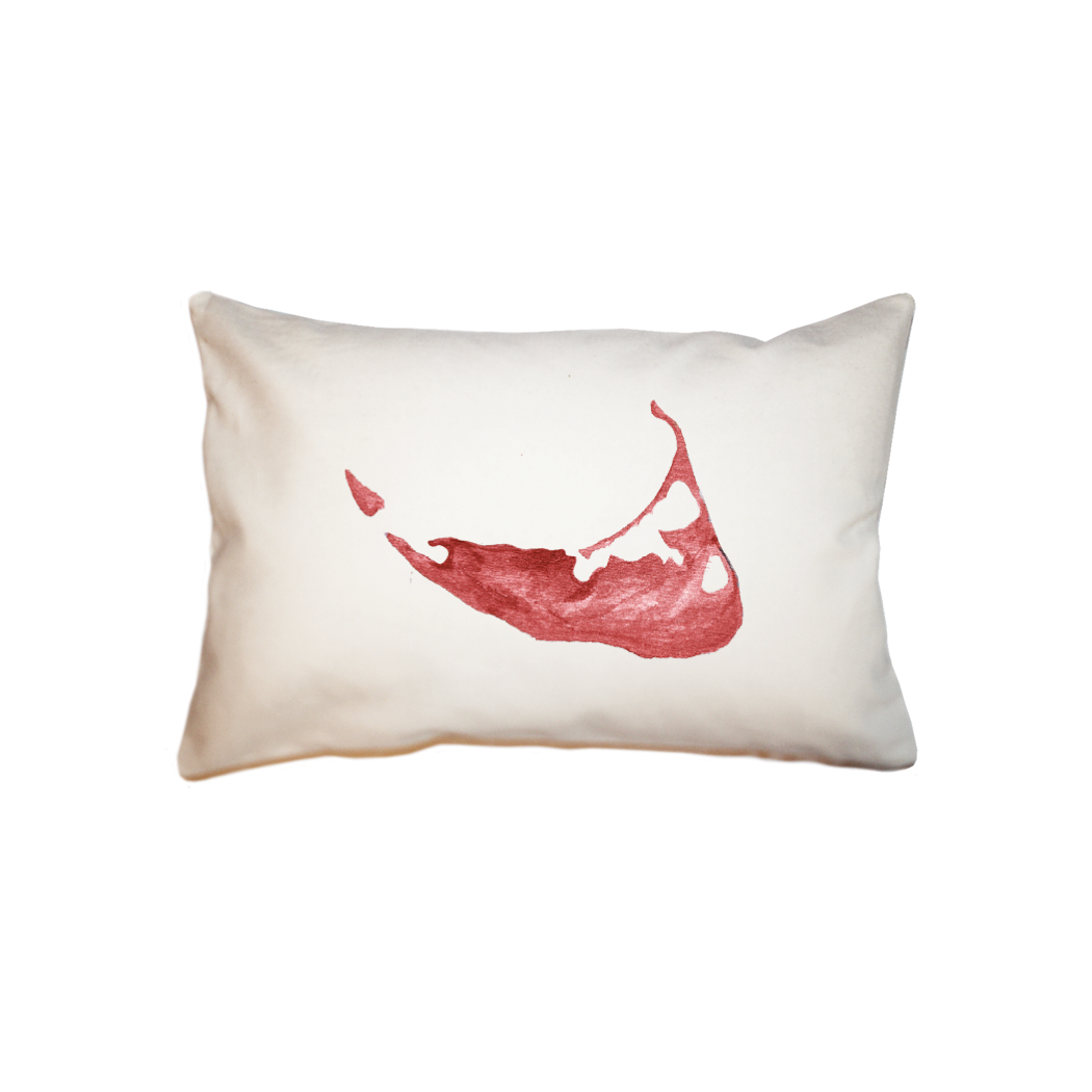 nantucket map in nantucket red small accent pillow