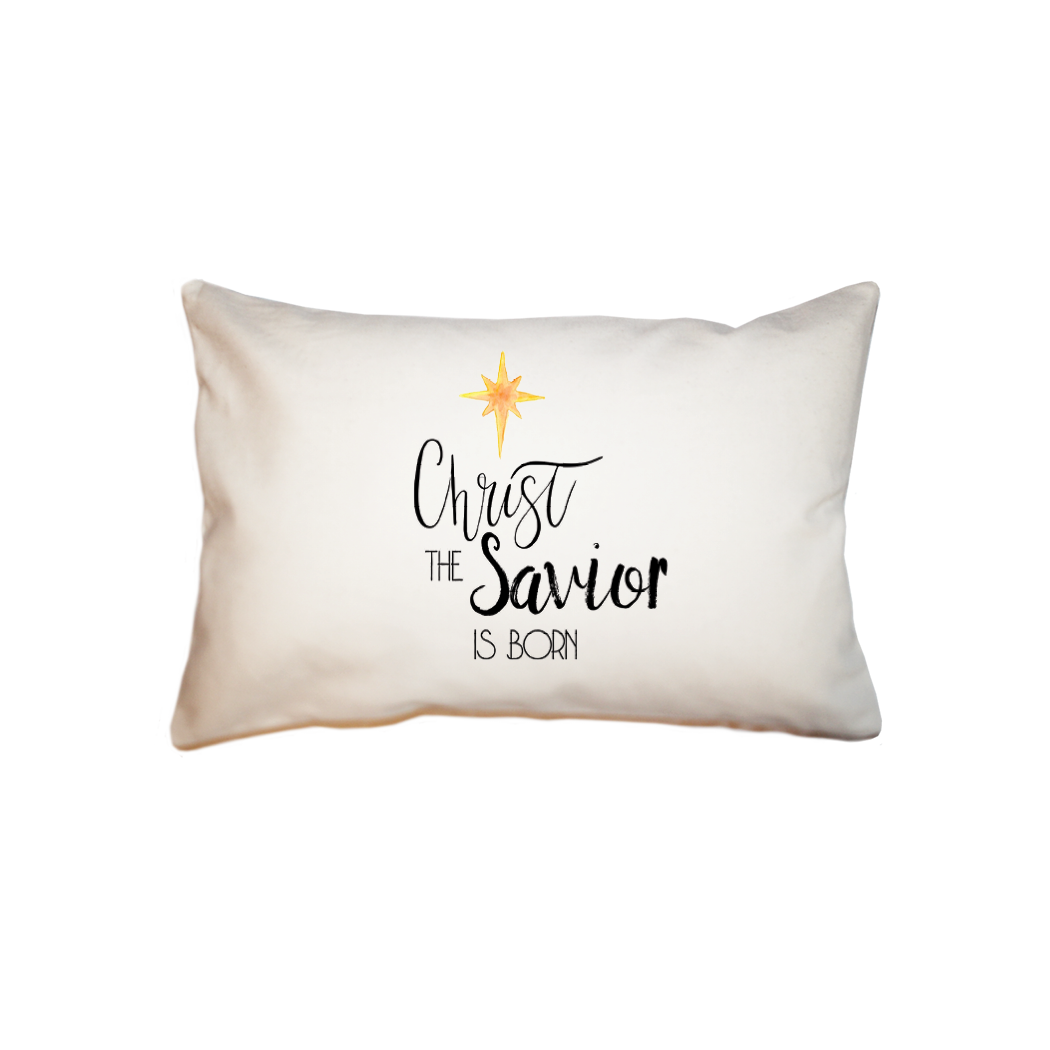 Christ is born small accent pillow