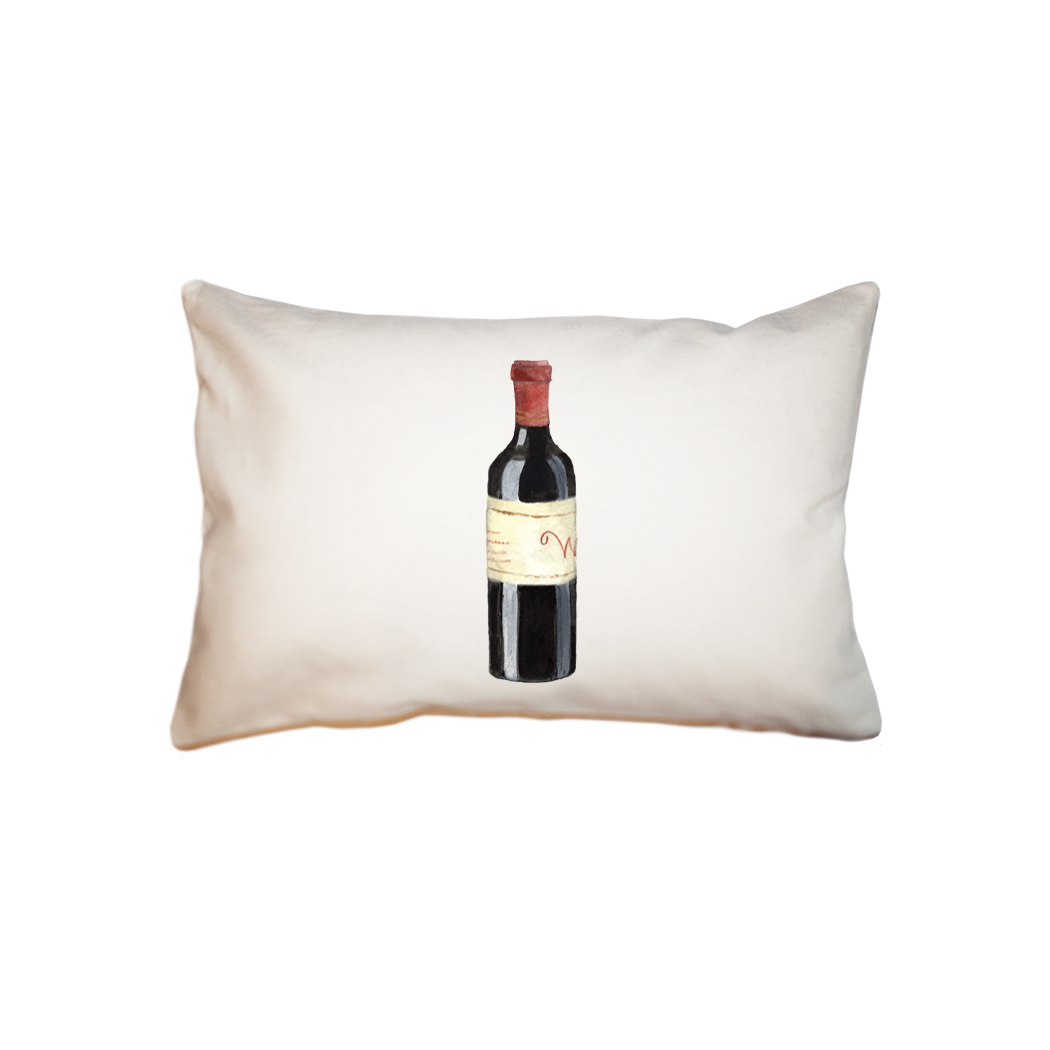 bottle of red small accent pillow