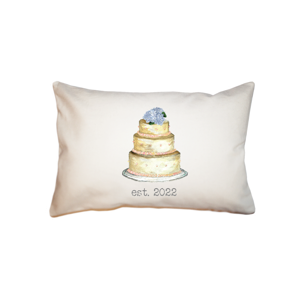 wedding cake date 2022  small accent pillow
