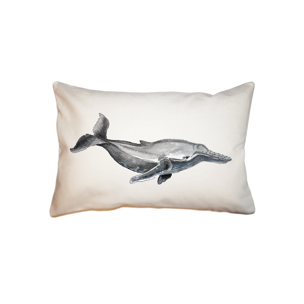 humpback whale small accent pillow