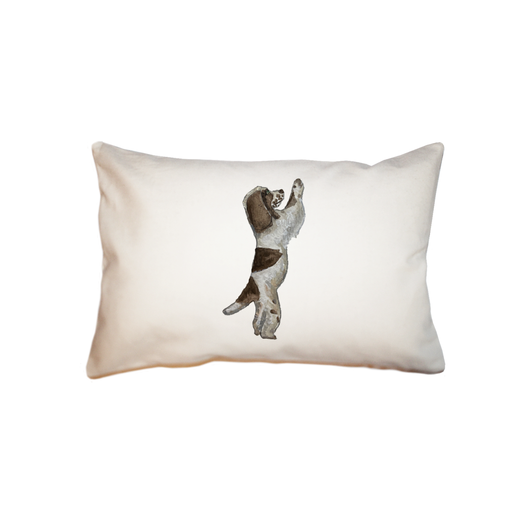 english cocker spaniel on hind legs  small accent pillow