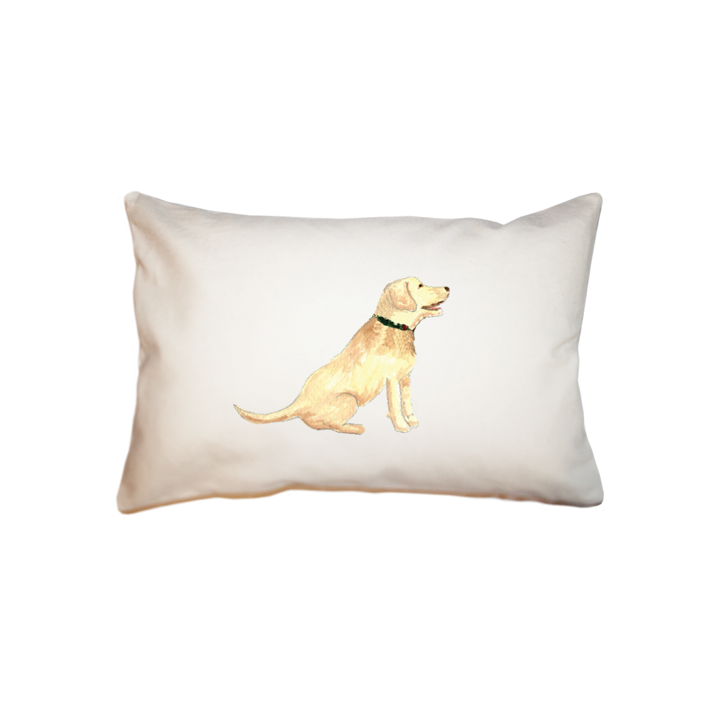 yellow lab sitting small accent pillow