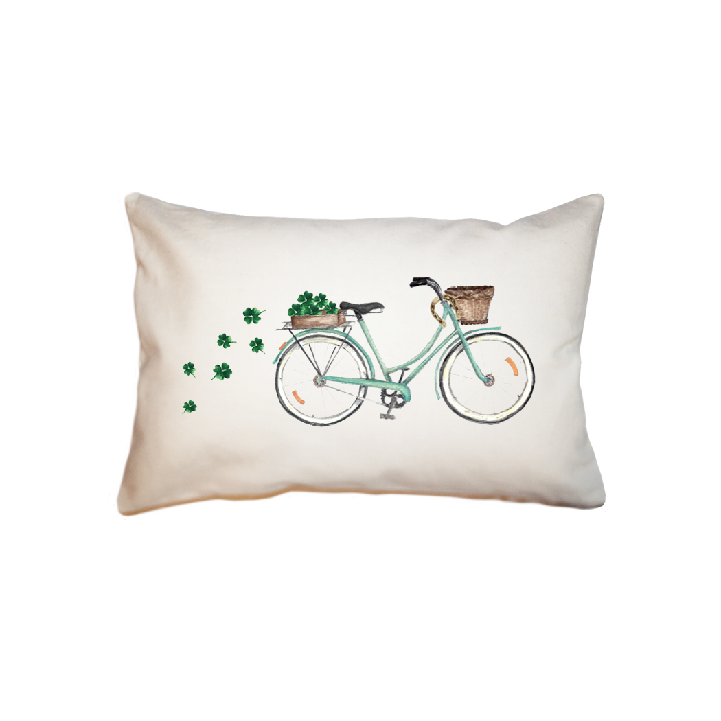 seafoam bike shamrocks small accent pillow