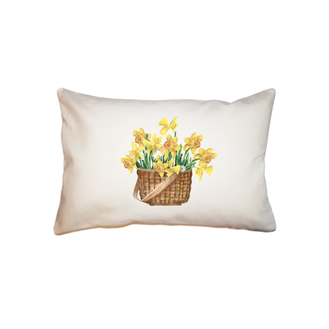 daffodils in nantucket basket  small accent pillow