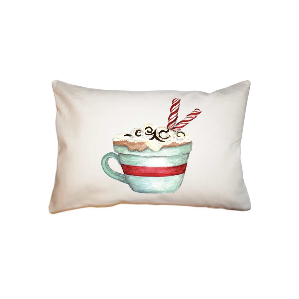 hot cocoa small accent pillow