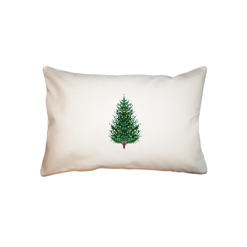 tree + white lights small accent pillow