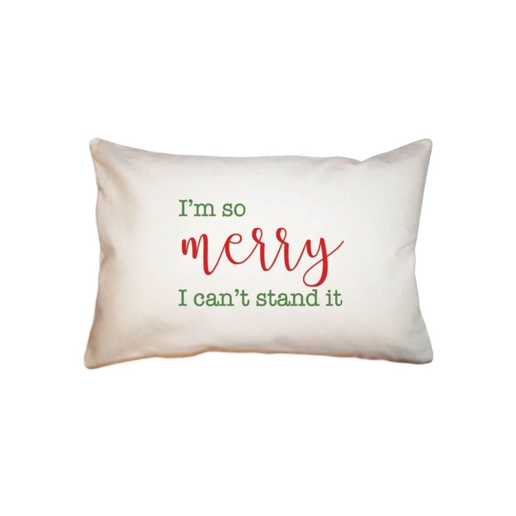 i'm so merry small accent pillow