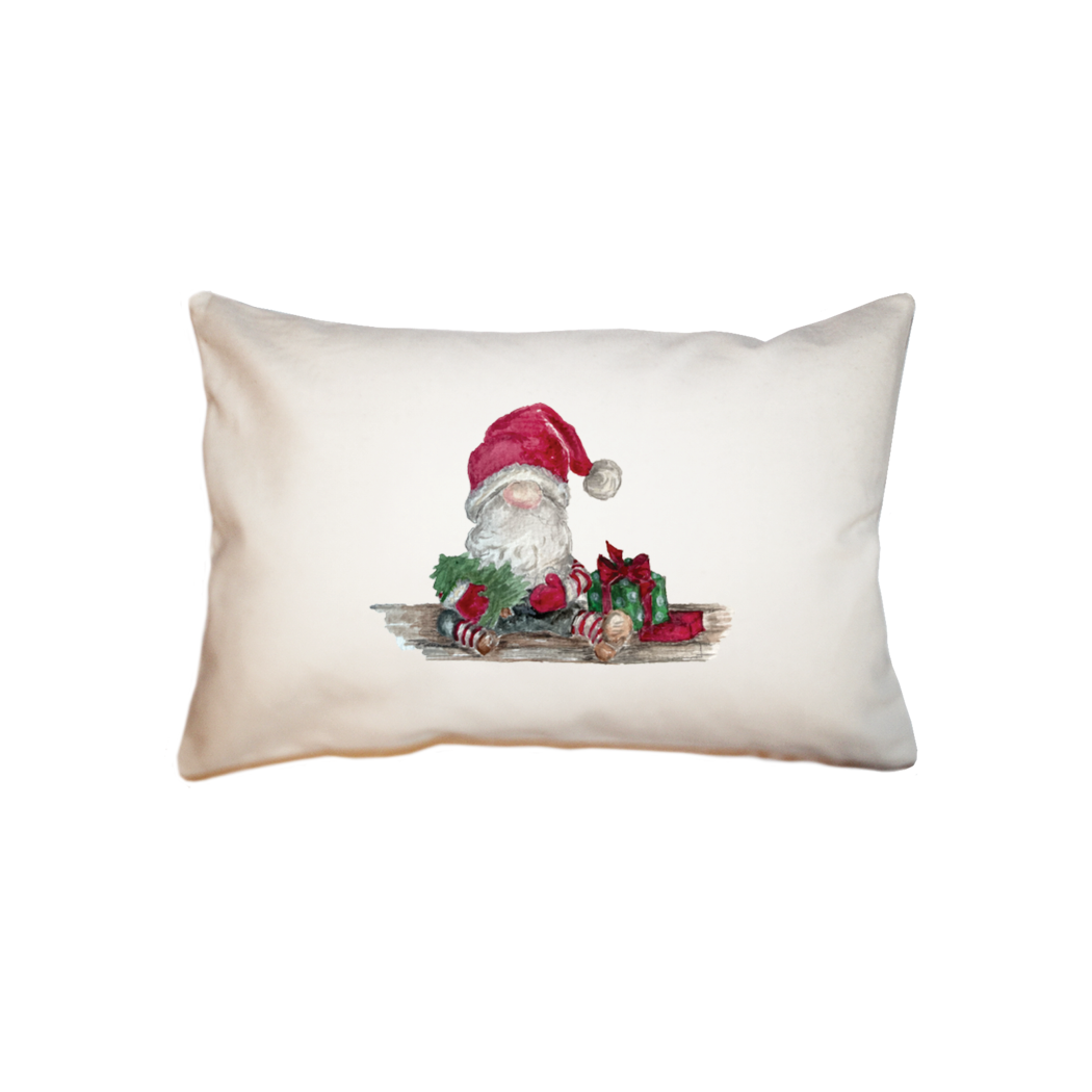 christmas gnome small accent pillow