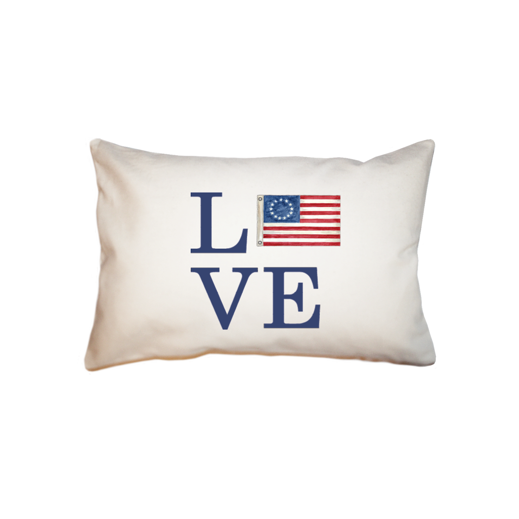 love US flag  small accent pillow