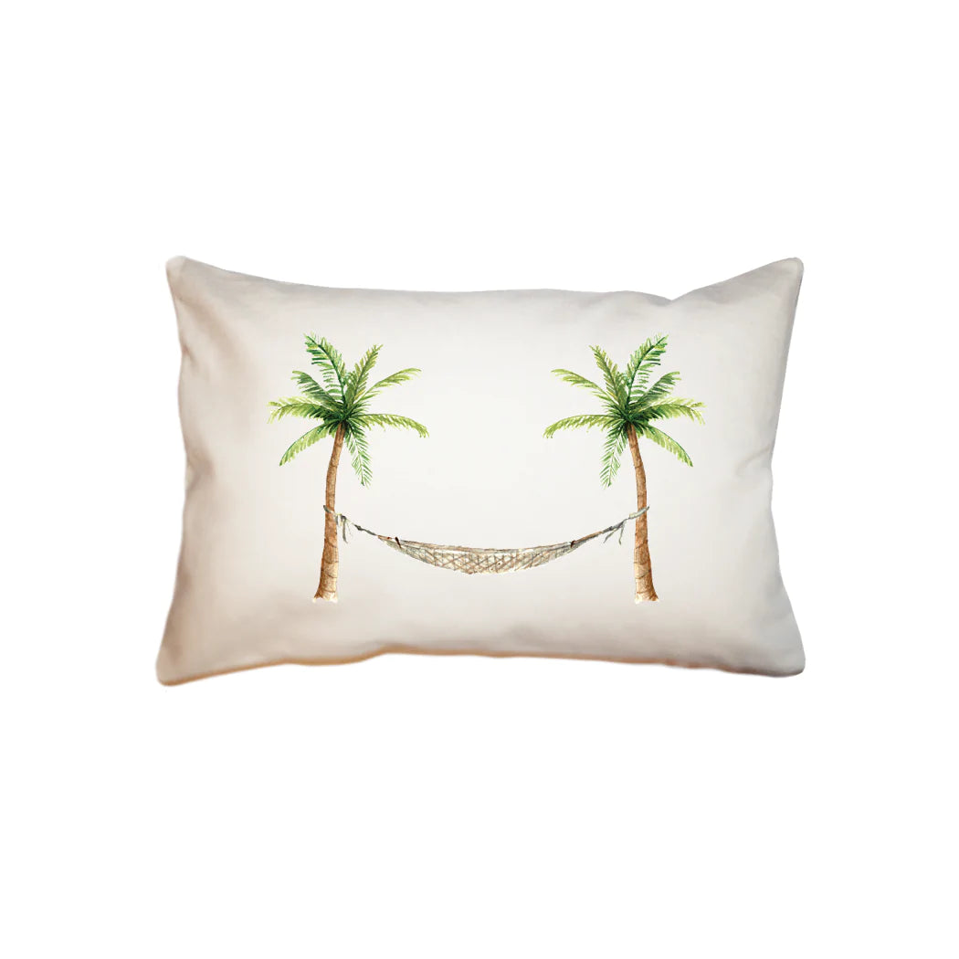 palm trees with hammock  small accent pillow