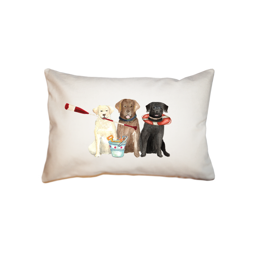 three labs nautical  small accent pillow
