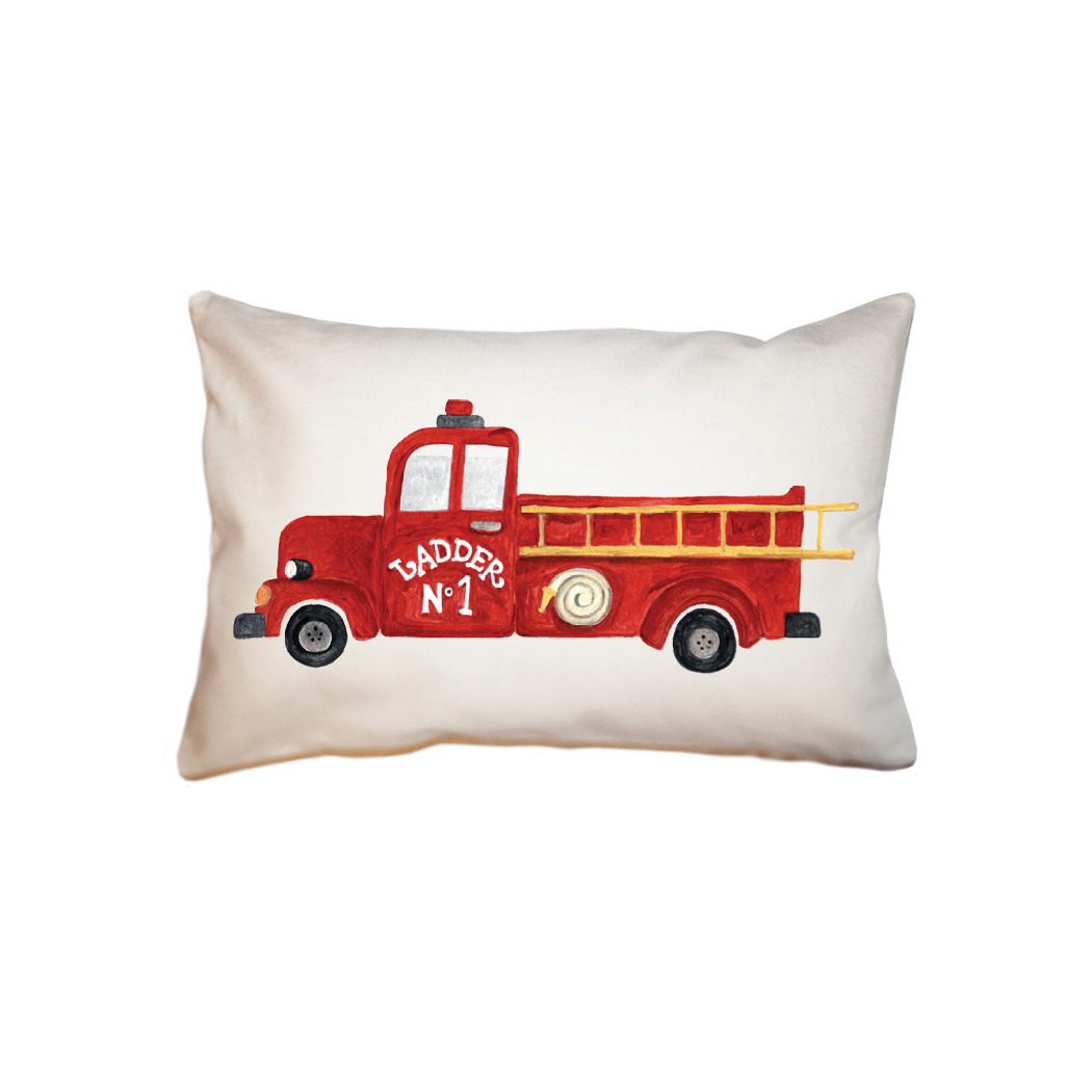 fire truck small accent pillow