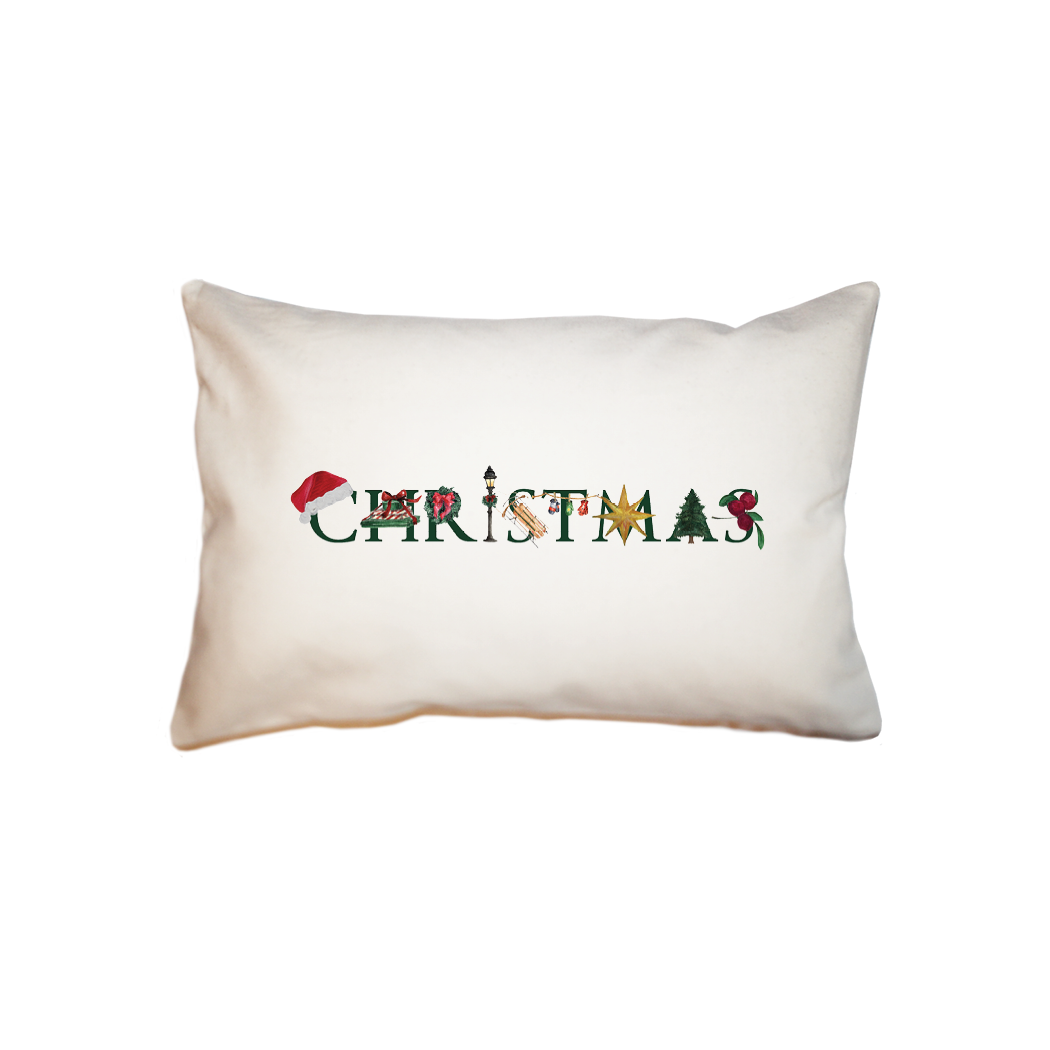 christmas illu-stated  small accent pillow
