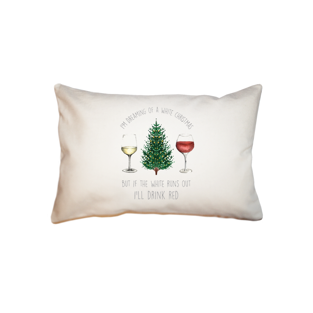 dreaming white christmas small accent pillow