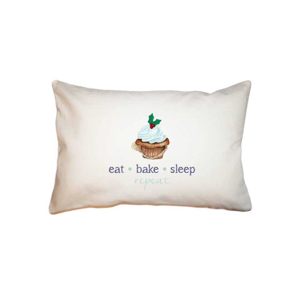 eat bake sleep repeat small accent pillow