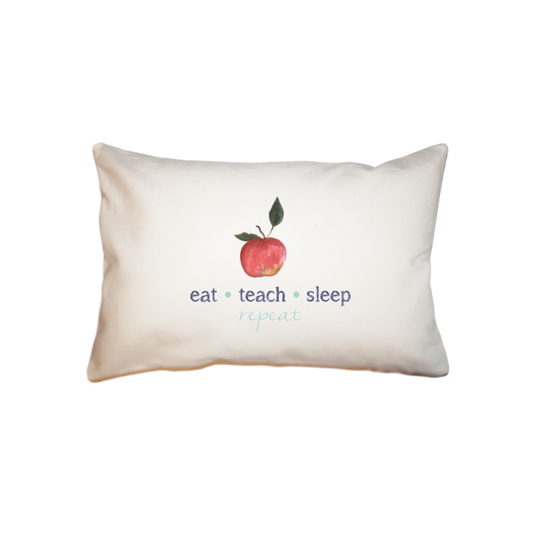 eat teach sleep repeat  small accent pillow