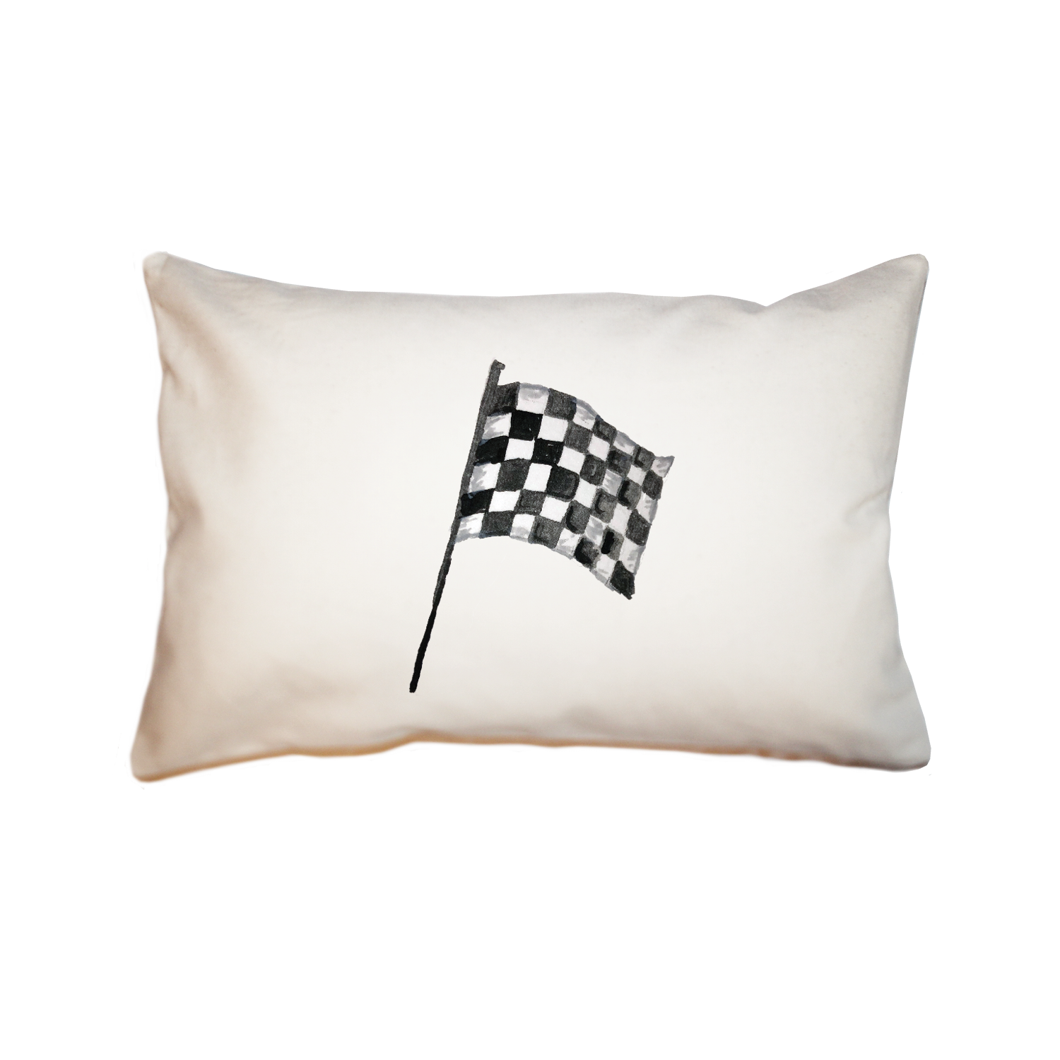 race car flag large rectangle pillow