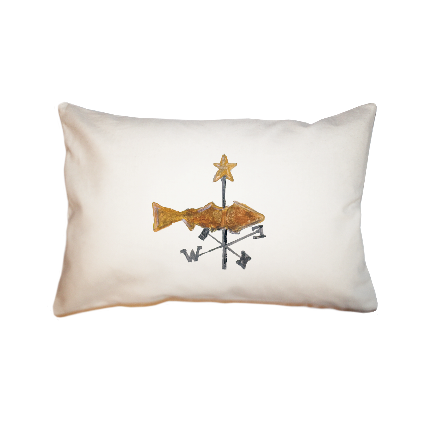 fish weathervane large rectangle pillow