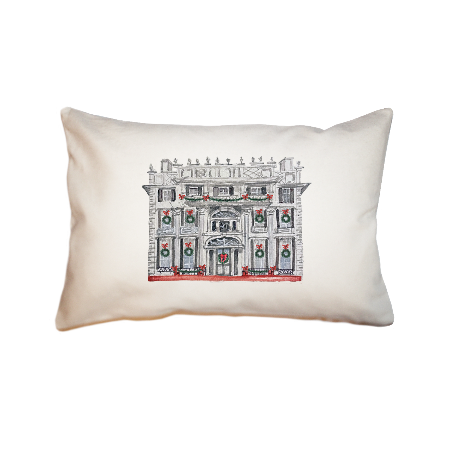linden place holiday large rectangle pillow